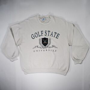 Vintage 90s Golf State University Made in USA Crewneck Sweater - XL
